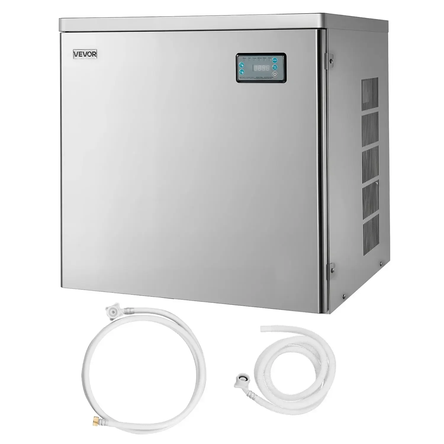 Commercial Ice Maker Machine - Head, 450 Lbs/Day Stainless Steel Ice Machine with Scheduled Ice-Making, Self-Cleaning, Adjustabl