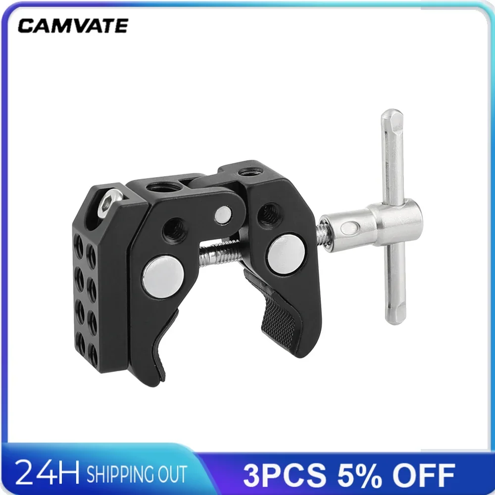CAMVATE Đa Năng Siêu Kẹp Càng Cua Với 1/4 "-20 Gắn Điểm Nối Dài Mini Đĩa Cho Mic//Màn Hình phụ Kiện Chụp Ảnh