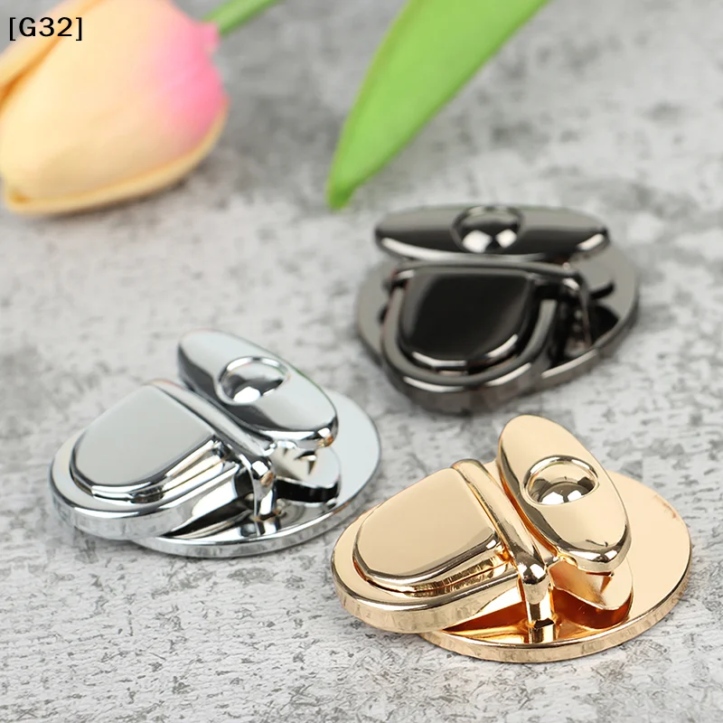 2x Metal Lock Bag Case Buckle Clasp For Handbags Shoulder Bags Purse Accessories[G32]
