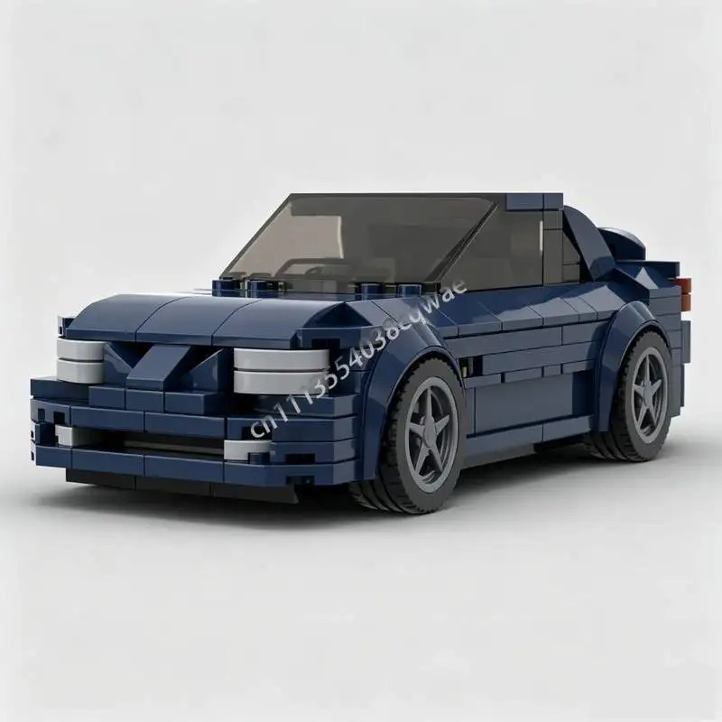 324PCS High Performance Racing Sedan Model Building Blocks MOC Puzzle Creative Assembly Educational Toy Gift Collection Display