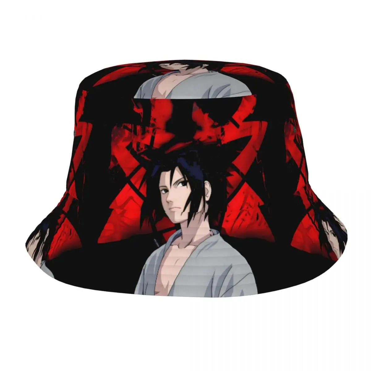 

Custom Retro N-Narutoes S-Sasukes Cartoon Comic Bucket Hat Women Men Unisex Fashion Summer Fisherman Cap