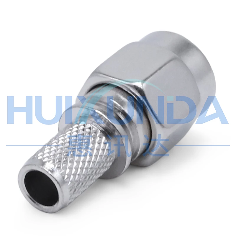 SMA-C-J-3 electroplated ternary alloy SMA male inner pin crimp 50-3/RG58 cable silver connector