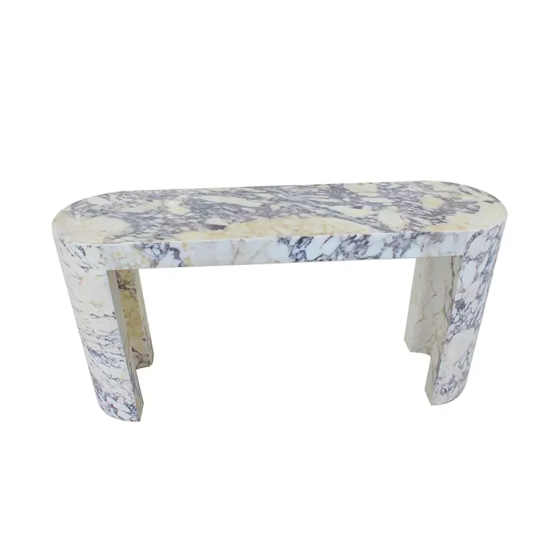 for Caracatta Viola Natural Stone Modern Marble Entrance Table