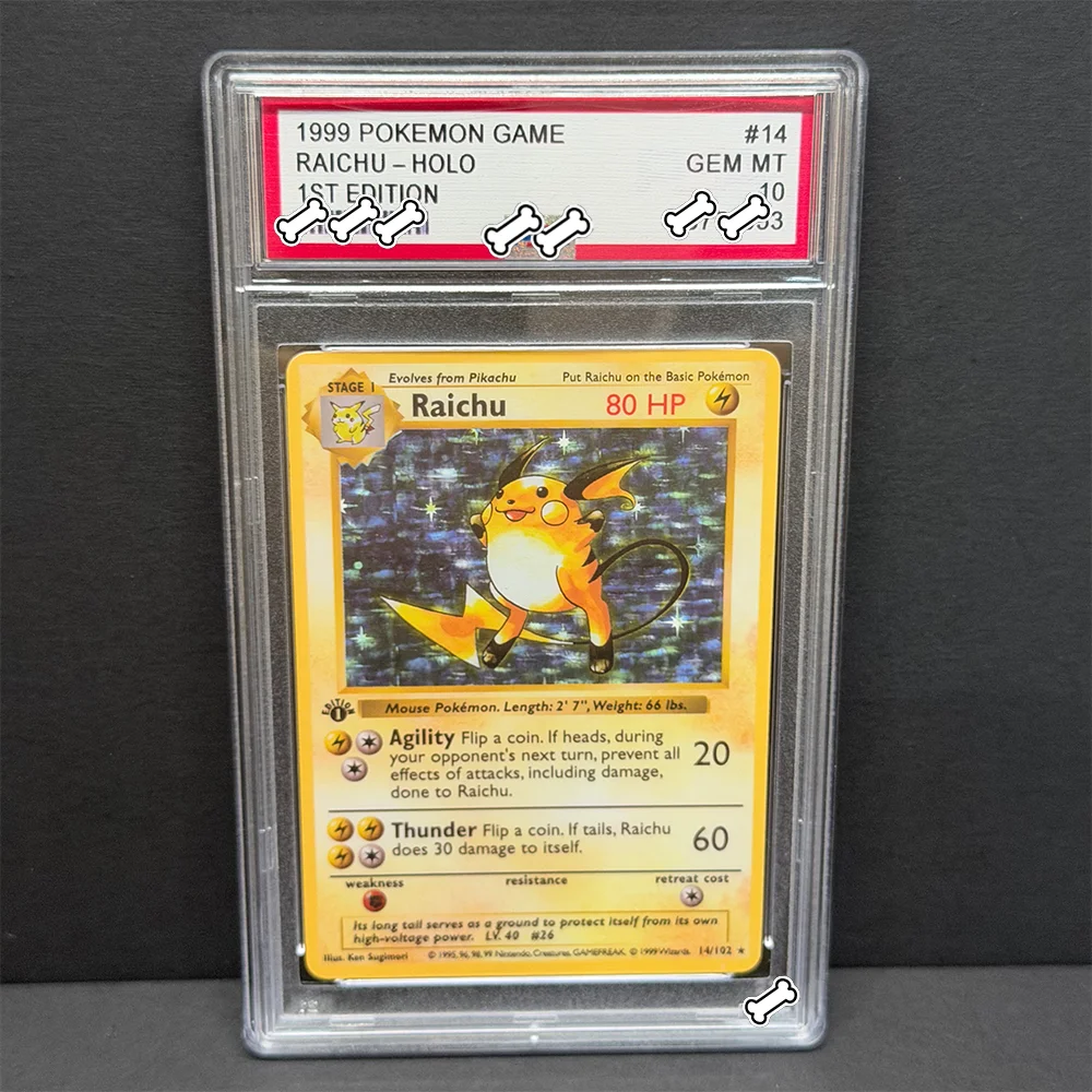 

PTCG DIY 1999 POKEMON GAME RAICHU-HOLO GEM MT 1ST EDITION Base Set GAME GREY HAT VAN GOGH Game Proxy Card Gift Toy Dropshipping