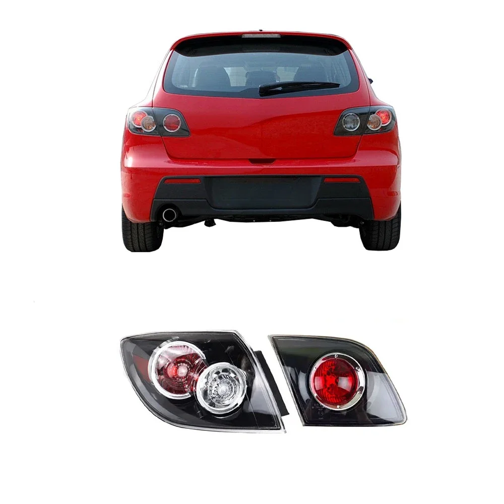 1 Piece Rear Outer or Inner Lamp for Mazda 3 Hatchback 2004-2009 Rear Tail Light Turn Signal Lamp Barke Light Accessories L or R