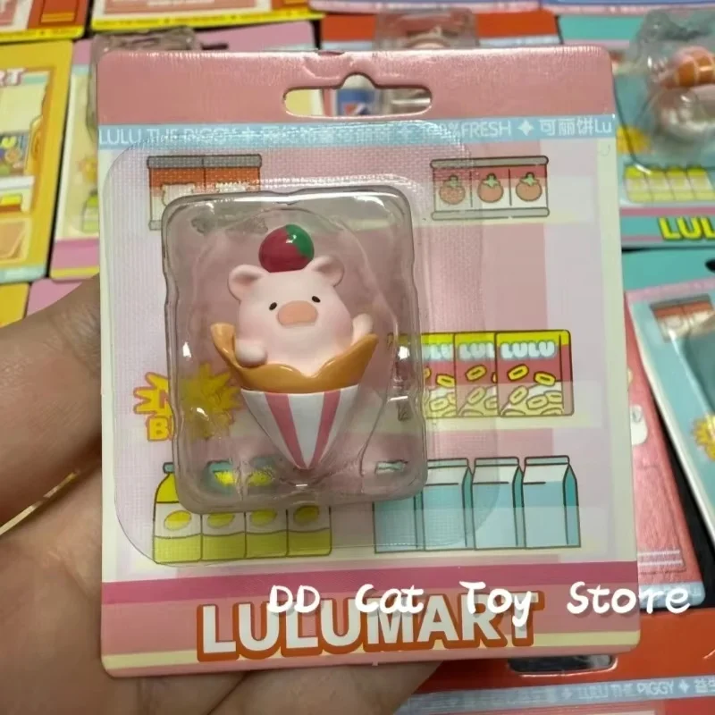 متوفر في المخزون الأصلي خنزير اللولو الخنزير لولو مارت سلسلة صندوق أعمى صغير Kawaii لولو معلقة بطاقة صندوق مفاجأة هدية عيد الميلاد وعيد الميلاد