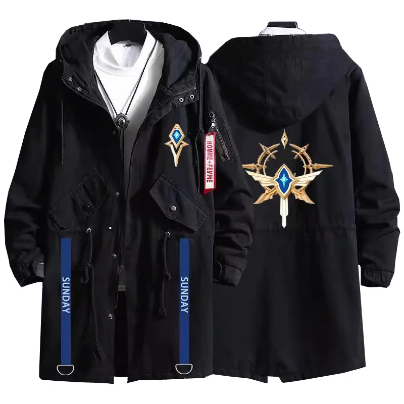 

Honkai: Star Rail Robin Cosplay Windbreaker Hoodie Fashion Men Mid-length Casual Hooded Coat Men Daily High Street Overcoat