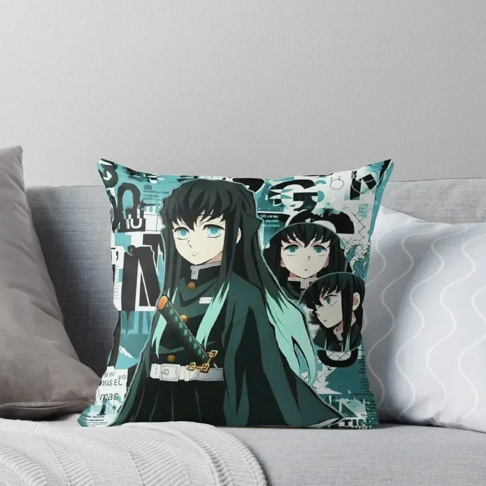 

Muichiro Tokitou Throw Pillow Cushion Cover Set Cushion Covers For Living Room pillow