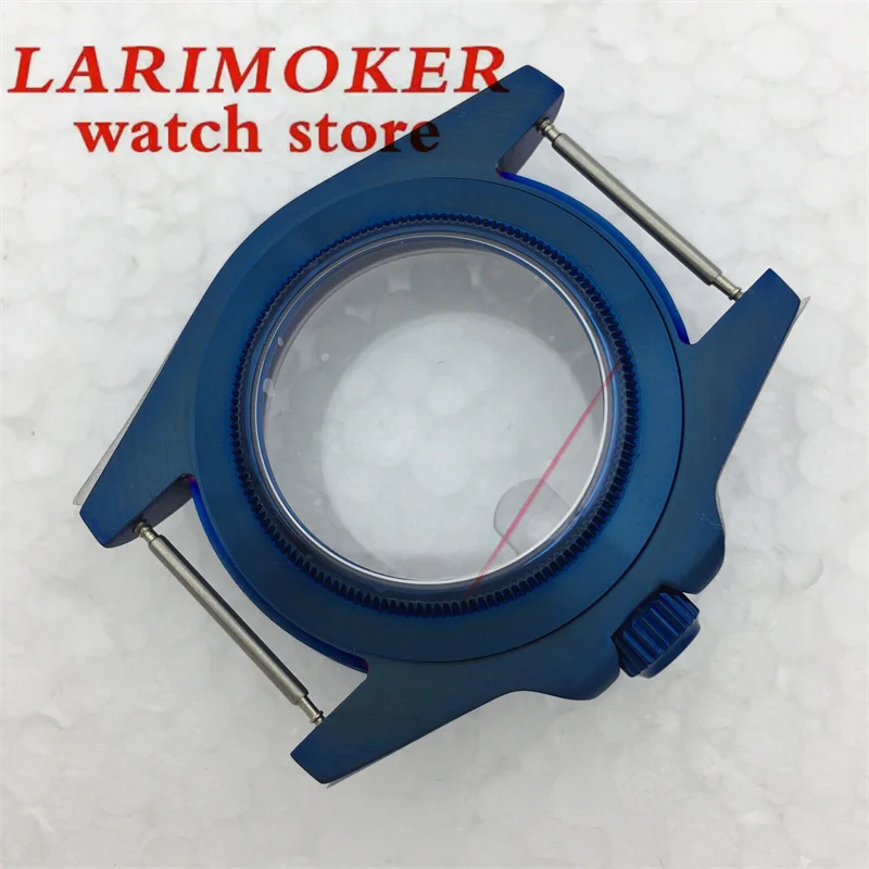 BLIGER 40mm 스테인리스 스틸 블루 도금 케이스 사파이어 글래스 케이스 날짜창 NH34 NH35 ETA2824 PT5000 미요타9015 무브먼트용