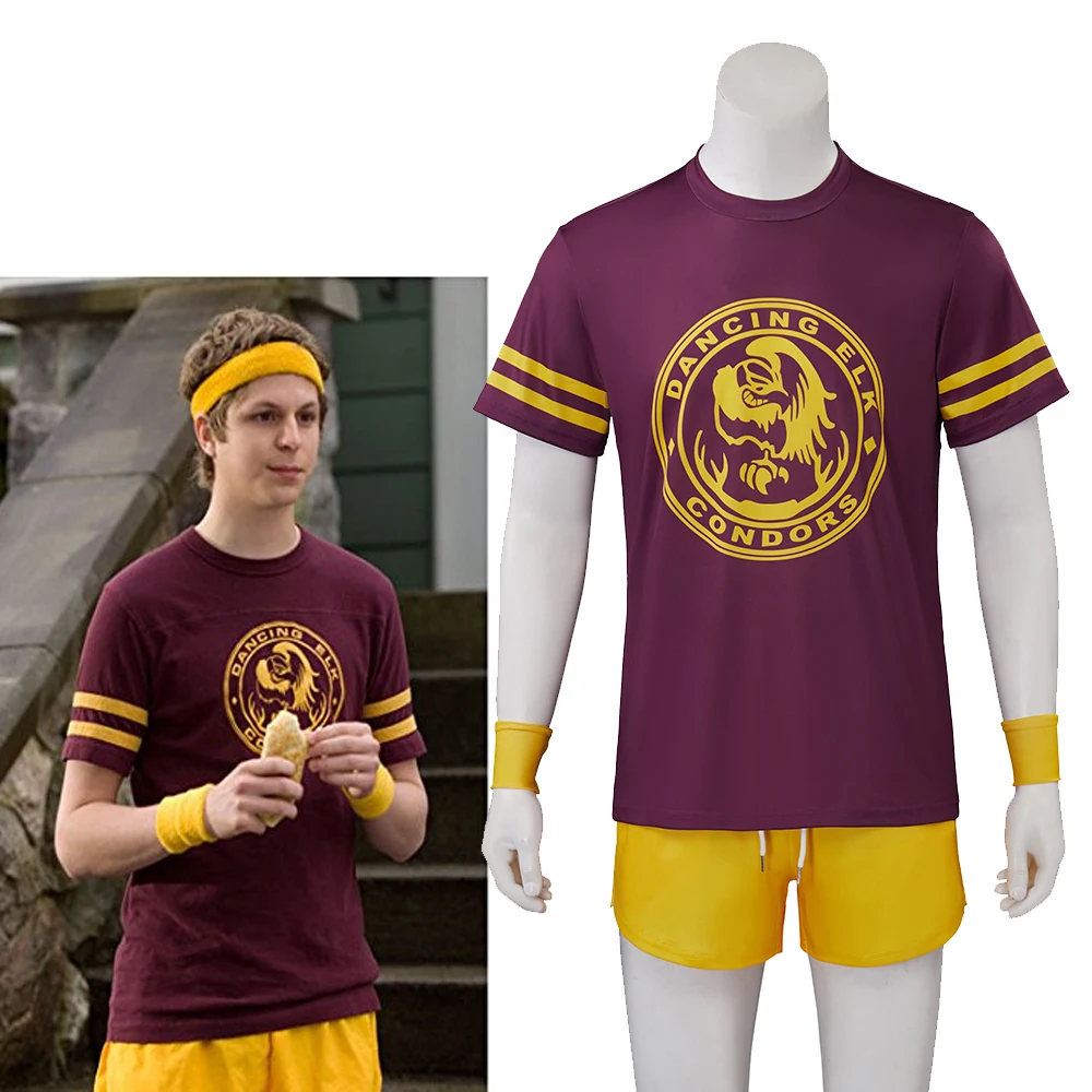 

Movie Juno Cosplay Paulie Bleeker Costume Men's Summer Top Shorts Sports Suit Halloween Carnival Cosplay Outfit