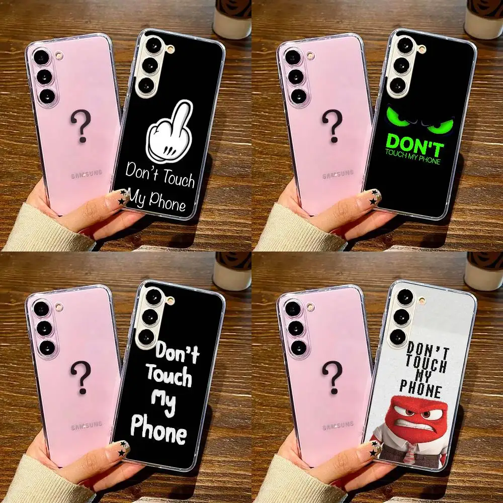 

Do not touch ins Phone Case For Samsung GalaxyA13,21s,22,31,32,52,53,71,72,73,Soft Transparent Cover