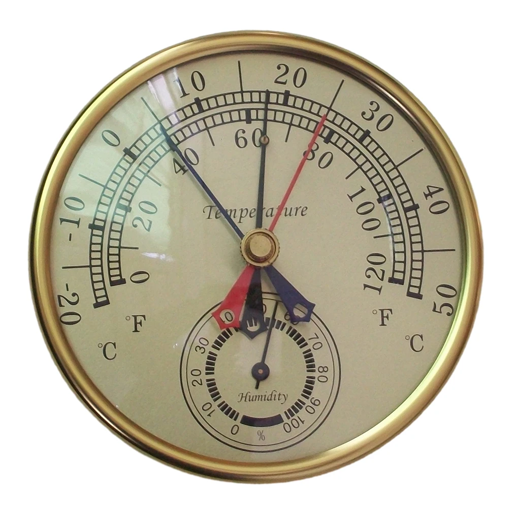 Mini Medidor de Temperatura Redonda e Higrômetro 2-em Termômetro Analógico Monitor Medidor de Umidade Interior Escritórios Ponteiro