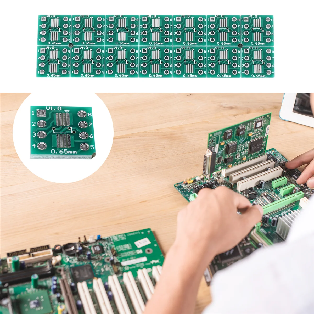50-Pack SOP8 SSOP8 TSSOP8 SMD to DIP8 Adapters