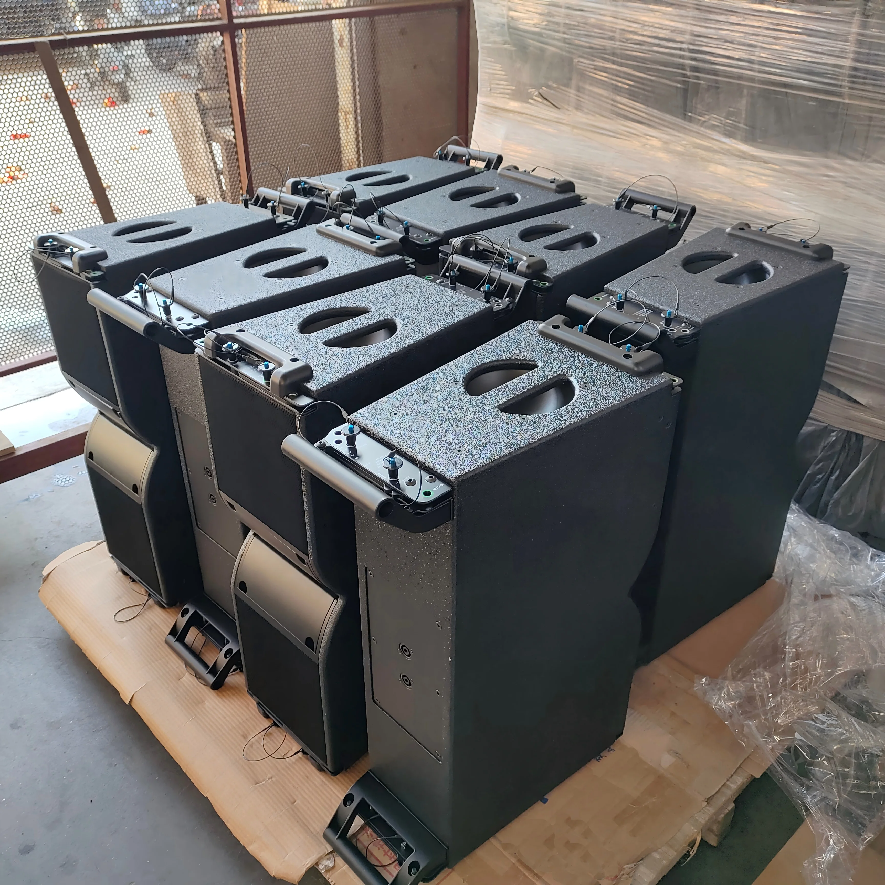 Shell Only K210 Double 10 Inch Passive Line Array 2 Way Speaker Cabinet Audio Stage DJ Professional Speaker Enclosure 2 Pieces