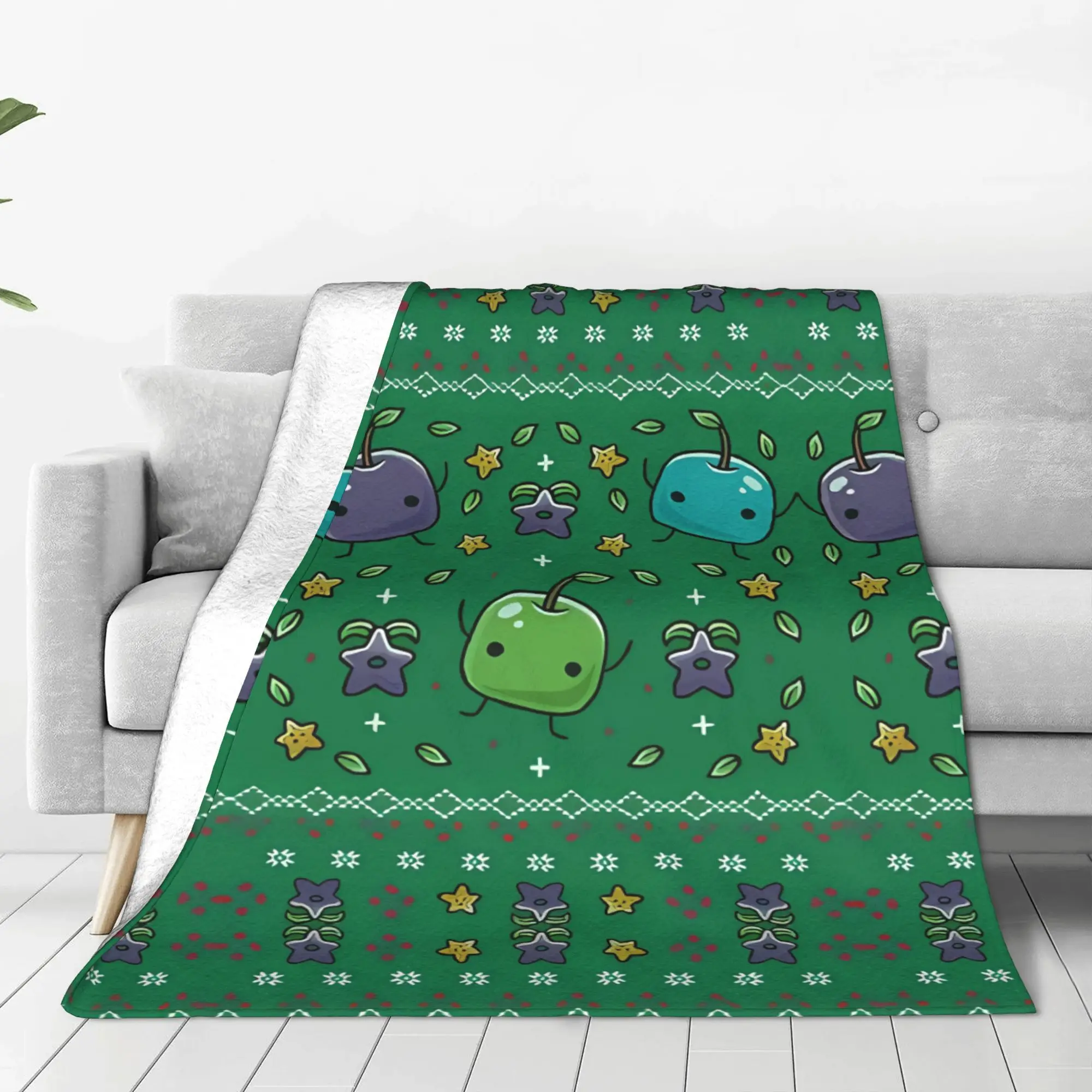 1PC Home Cutecore Junimo Forest Spirit Christmas Stardew Valley Blanket Super Cosy Plush Home Living Room Sofa Halloween