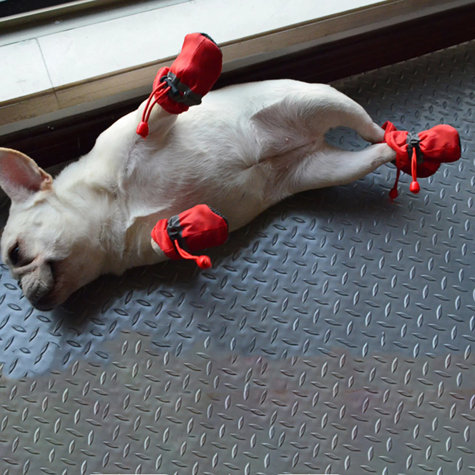 

4Pcs Dog Shoes Christmas Winter Non-Slip Soft Boots Paw Protector Warm Foot Cover Christmas Pet Shoes Dog Paw Protector