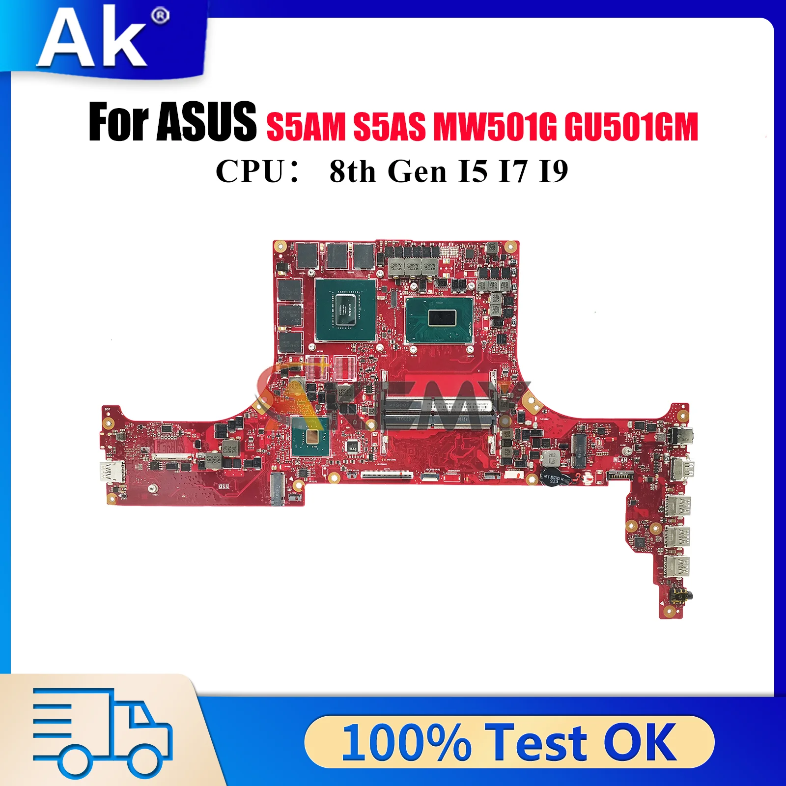 

GU501GM Материнская плата для ноутбука ASUS MW501G GU501GS GU501GZ GU501GM S5AM GU501GX GU501G S5AS GU501GV Материнская плата с процессором I5 I7 I9