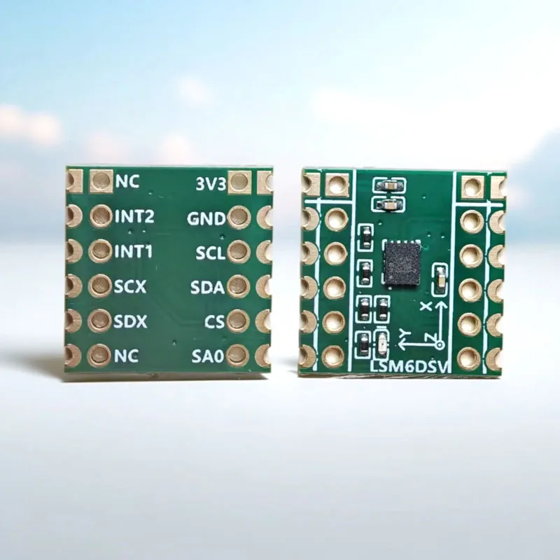 LSM6DSV 6-Axis IMU Module with Optional QMC6309 Magnetometer SPI/I²C Interface, Compatible with DIY SlimeVR & Smol-Style PCBs