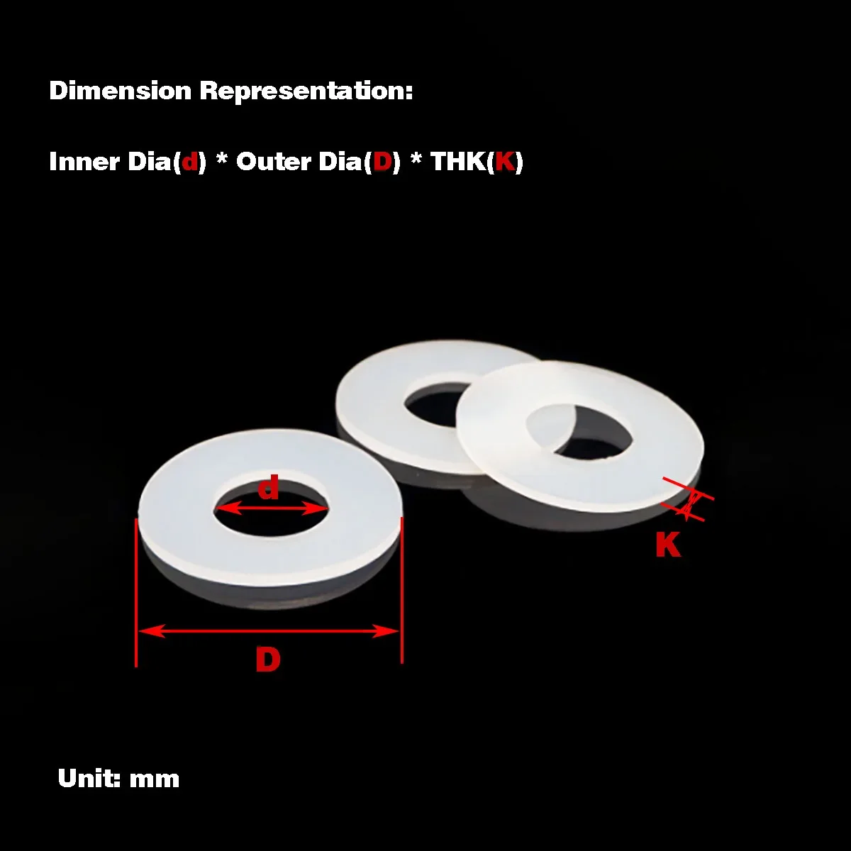 

White Silicone Gasket / Shock Absorption, Waterproof, And High-Temperature Sealing Element M2-M20