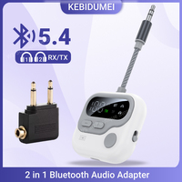 2 in 1 Bluetooth 5.4 Audio Transmitter Receiver TF Card Play 3.5MM AUX With Mic Music Wireless Adapter for Car/Home/Airplane