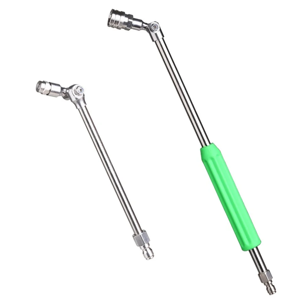 Car Wash Water Tool 1/4 Quick Connector High Pressure Washer Tool 270-Degree Adjustable Nozzle Stainless Steel Extension Rod