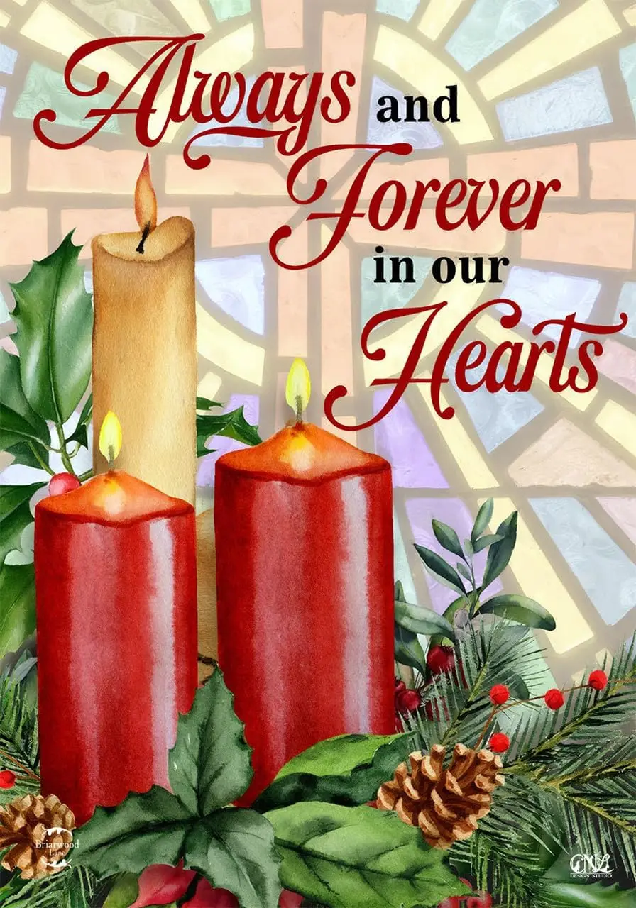 Christmas Candle Bereavement Garden Flag 18