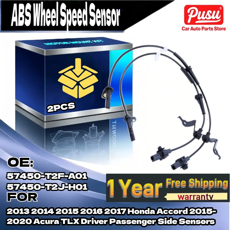 

For 2PCS ABS Wheel Speed Sensor for Honda Accord Acura TLX Front Left & Right Side 57450-T2F-A01 57450-T2J-H01