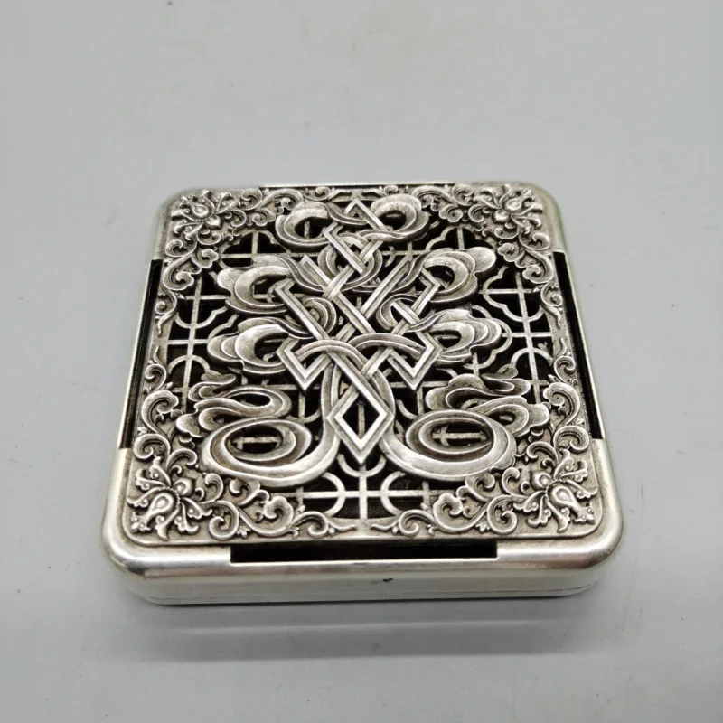 Antique miscellaneous items: small inkwell, hollow , pen washer ornament, patterned box, home vintage decorat