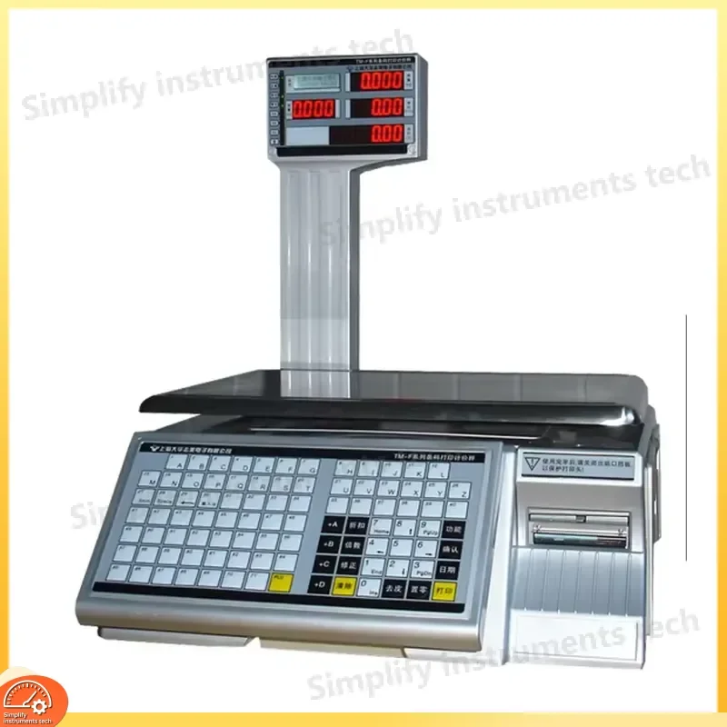 Dual Function Digital Printing Scale with Barcode and Label Printer for Shipping Weighing 6kg 15kg 30kg Electronic Balance