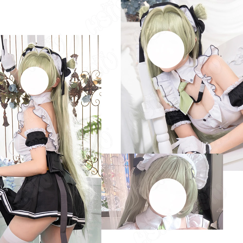 Soda Cosplay Wig Fiber synthetic wig Game NIKKE The Goddess of Victory Cosplay「HSIU 」Soda green double ponytail long Wig