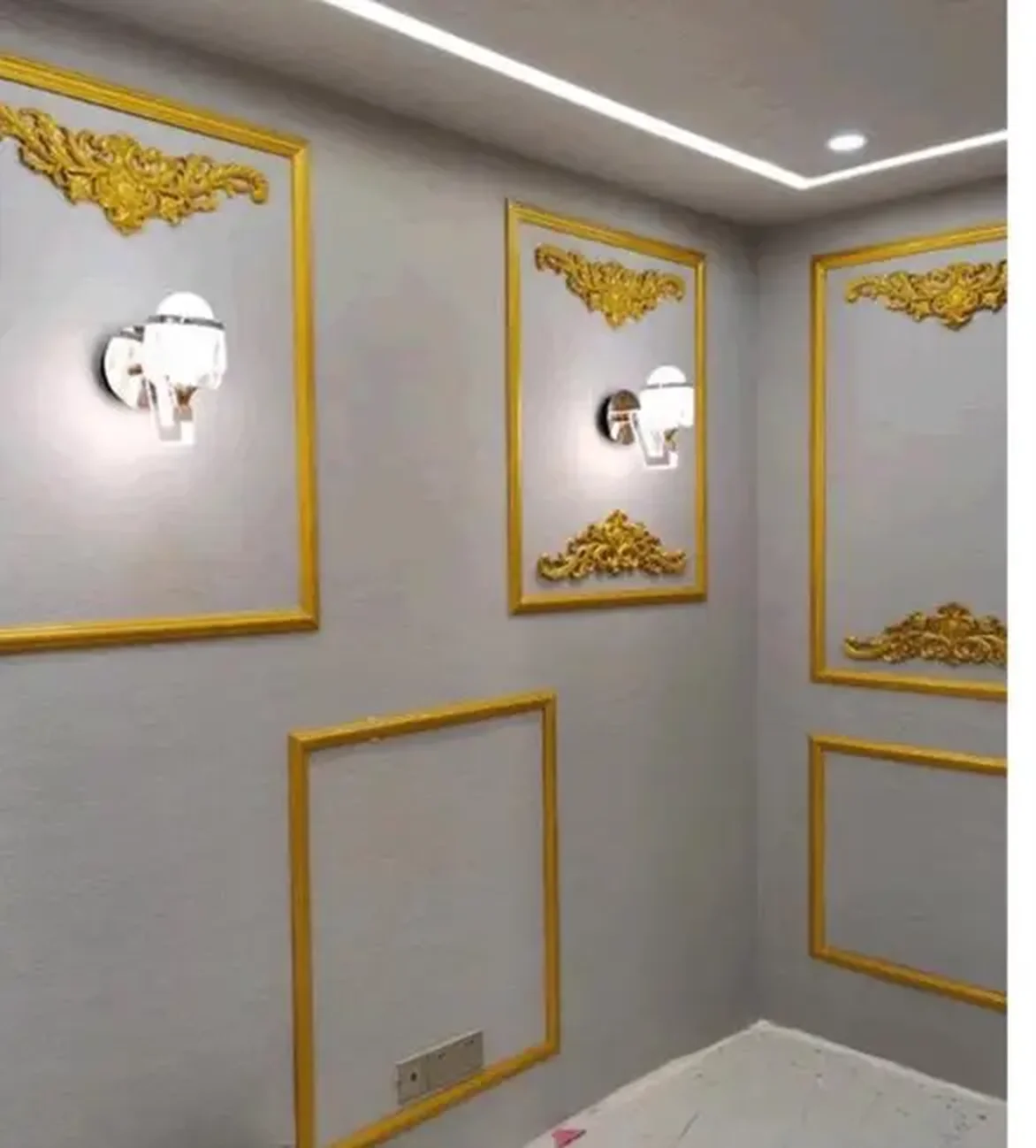 Solid wood line, rough semi circle line, Fried Dough Twists background wall, waist line, decorative wood line