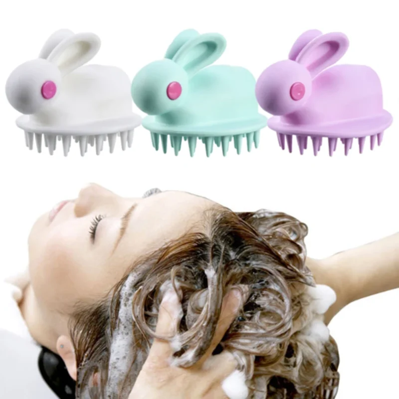 

Silicone Hair Washing Comb Shampoo Scalp Hair Massager Head Body Scalp Massage Brush Comb Shower Brush Bath Spa Massage Brush