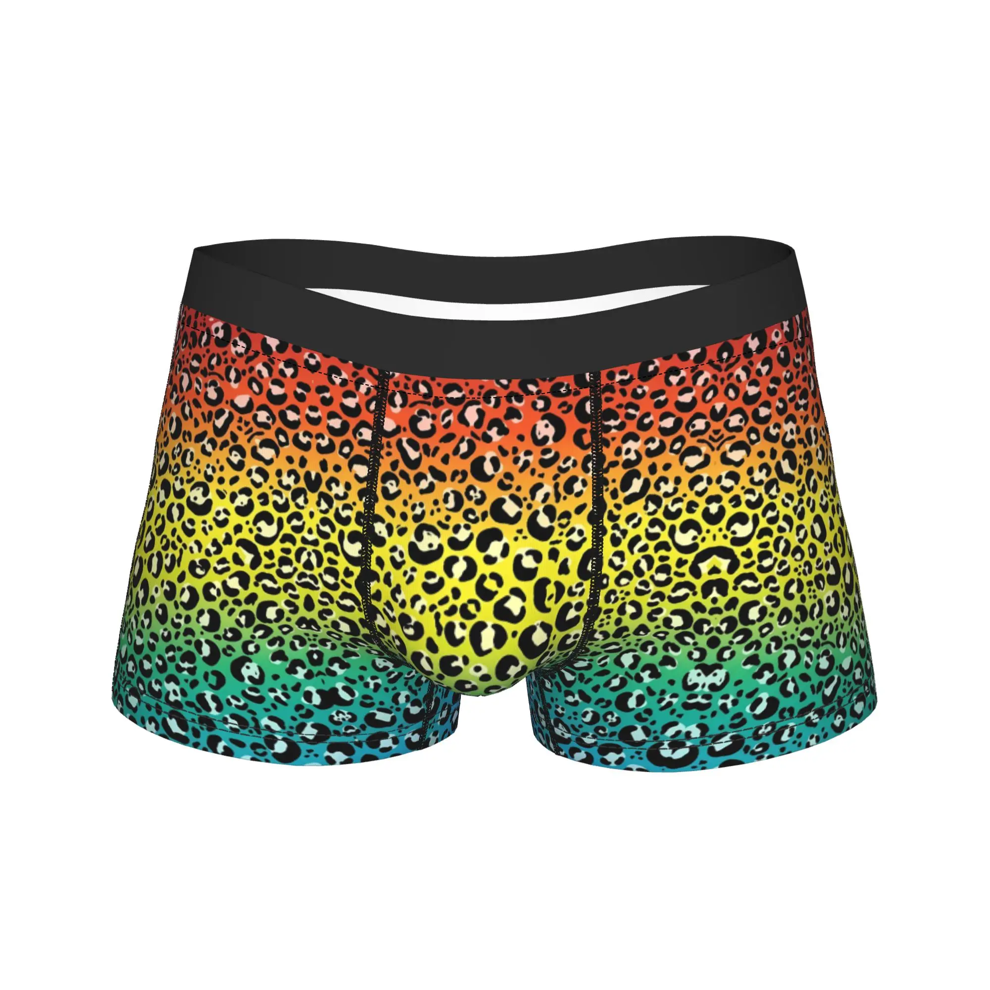 Fashion Leopard Print Underwear  Pattern Boxer Shorts Trenky Men's Panties Comfortable Boxer Brief Birthday Present