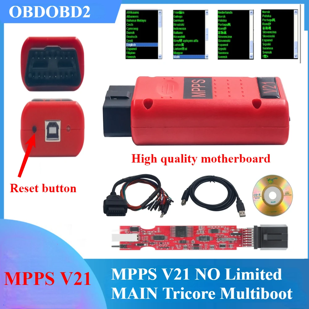 NEW MPPS V21 NO Limited MAIN Tricore Multiboot OBD2 ECU Chip Tuning Tool MAIN+Tricore+Multiboot+Breakout Cable Car Diagnostic