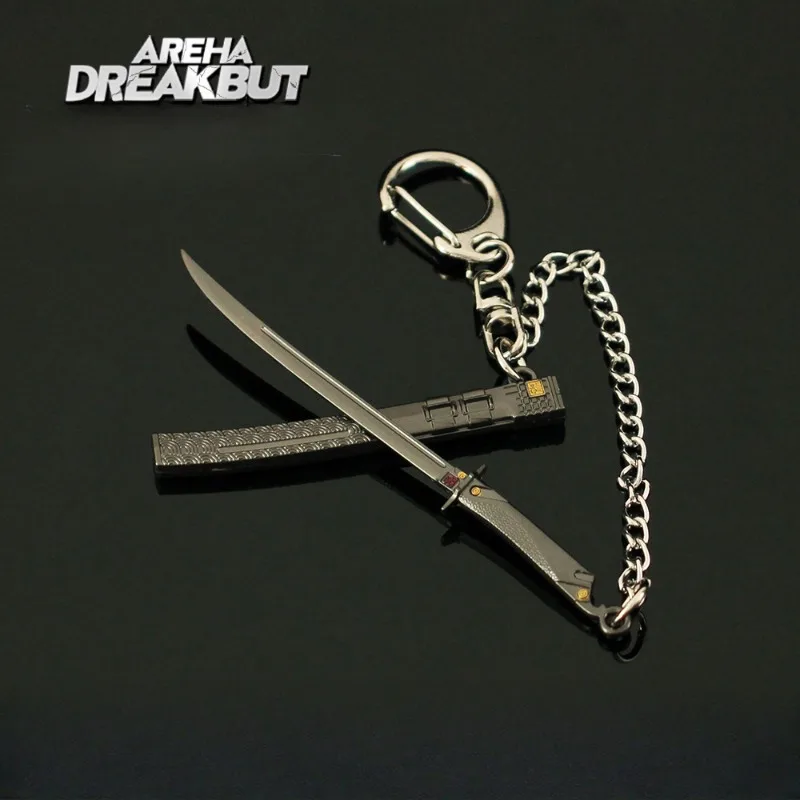 9 センチメートルアリーナブレイクアウトゲーム周辺機器刺繍スプリングナイフミニ Weapo モデル金属キーホルダー装飾品ペンダントギフトおもちゃ子供