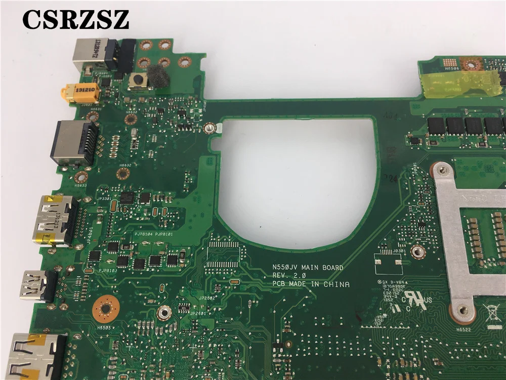 Original Mainboard For ASUS N550JV Laptop motherboard  Rev 2.0with i7-4700HQ  CPU  Fullly work perfect