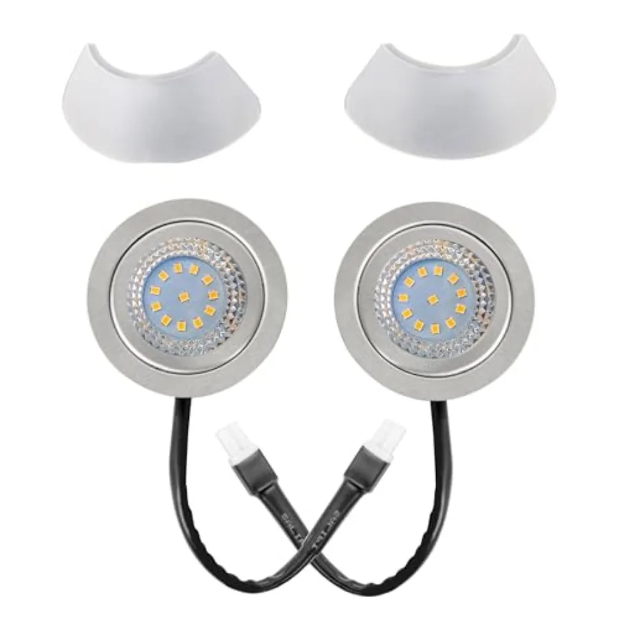 

LED Light Bulbs Replacement for Range Hoods - 12V DC, 2W, Cooker Hood led Light Bulbs with 3000K Warm Yellow and Lamp Cover Pac