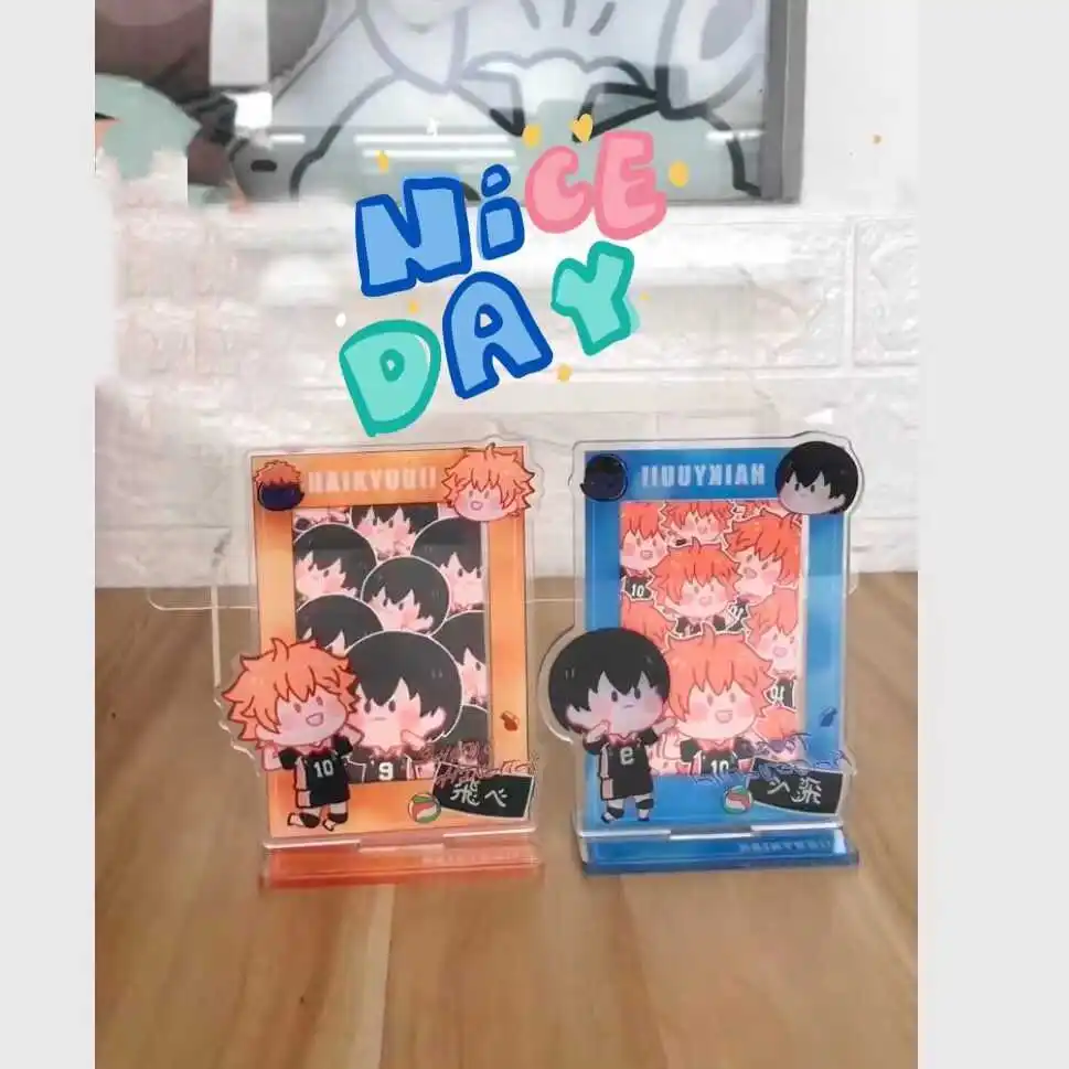 أنيمي haikyuu!!! علامة تأثيري الاكريليك الدائمة للزينة ، إطار الصورة ، شويو هيناتا ، كوزوم ، كنما ، أمبيطس