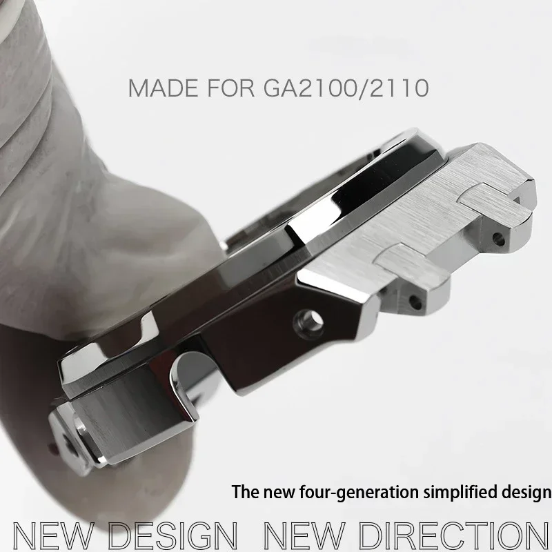 Mod Kit GEN4 Gen5 GA2100 Bezel logam, untuk G shock Casioak modifikasi generasi ke-4 karet & baja jam tangan tali GA-B2100 2110