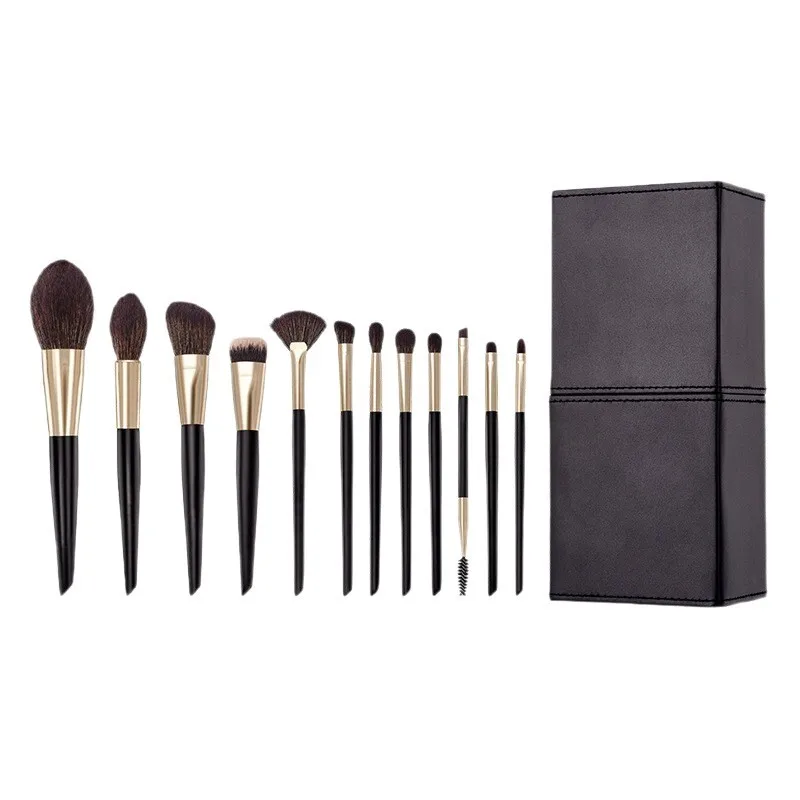 ชุดแปรงแต่งหน้า 12 ชิ้น: แปรงแต่งหน้า, แปรงปัดแป้ง, แปรงปัดแก้ม, แปรงอายแชโดว์, อุปกรณ์เสริมความงาม, แปรงแต่งหน้า