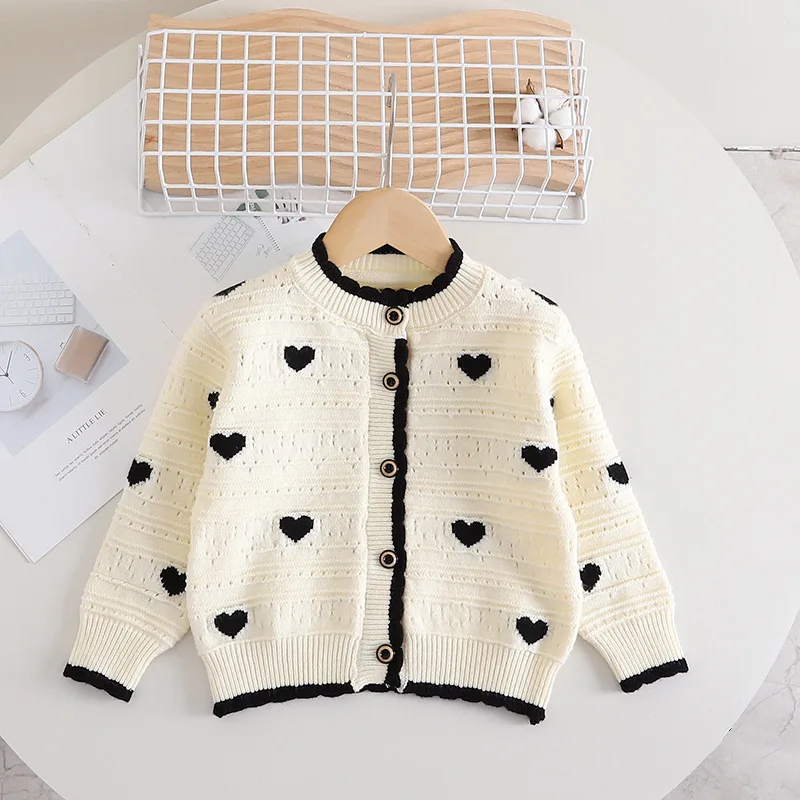 2024 New Autumn Korean Style Girls Clothing Set Sweater Knitted Warm Coat+Skirt 2 Piece Set Tracksuits For Kids 2 to 6 Years