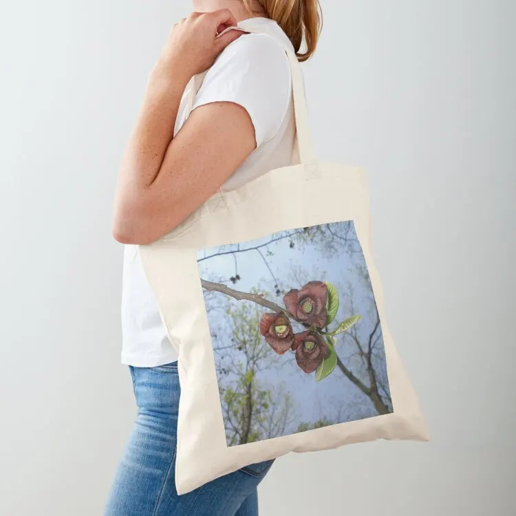 

North American Pawpaw (Asimina triloba) - Springtime Flowers Tote Bag Big bag shopping bag logo Women's shopper