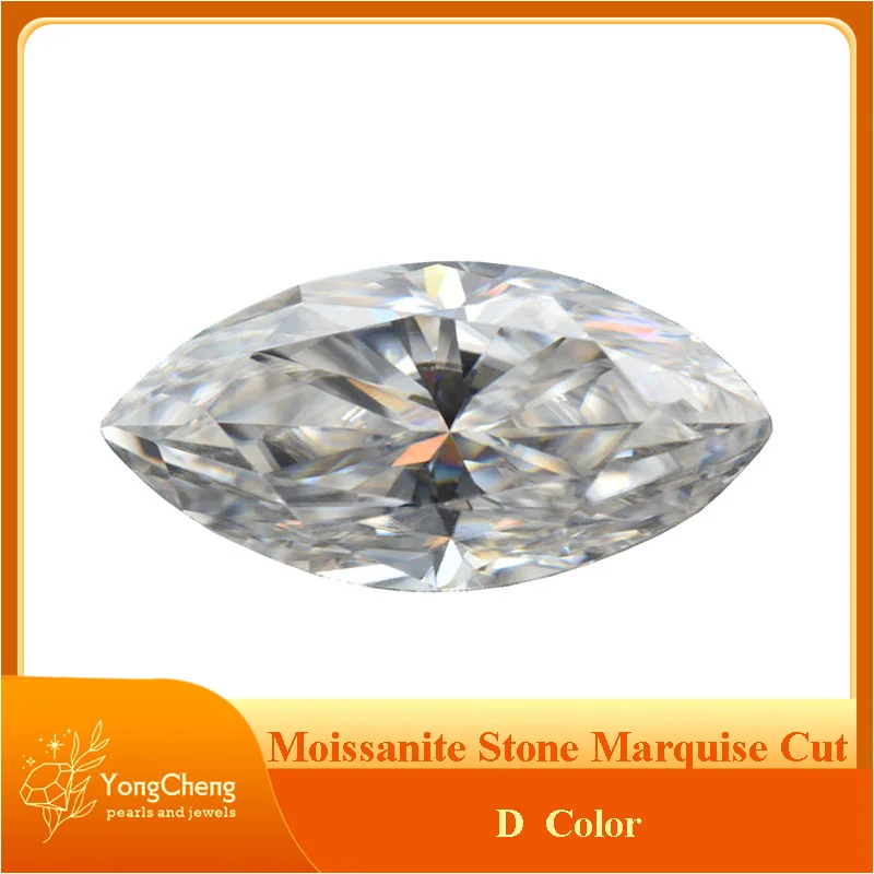 

Moissanite Stone Gemstone D Color Marquise Cut VVS1 Gemstone Synthetic Lab Created Diamond Jewelry with GRA Certificate