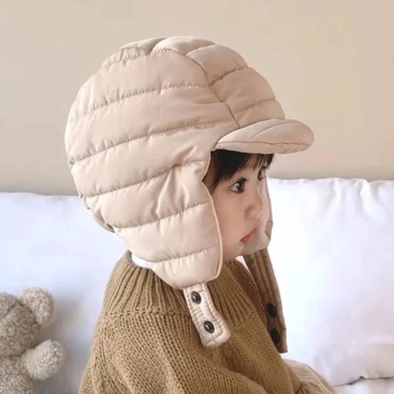 Gorro de algodón impermeable para bebé, gorro de invierno a prueba de viento, protección para los oídos, gorro cálido para niño Y niña de 1 a 4