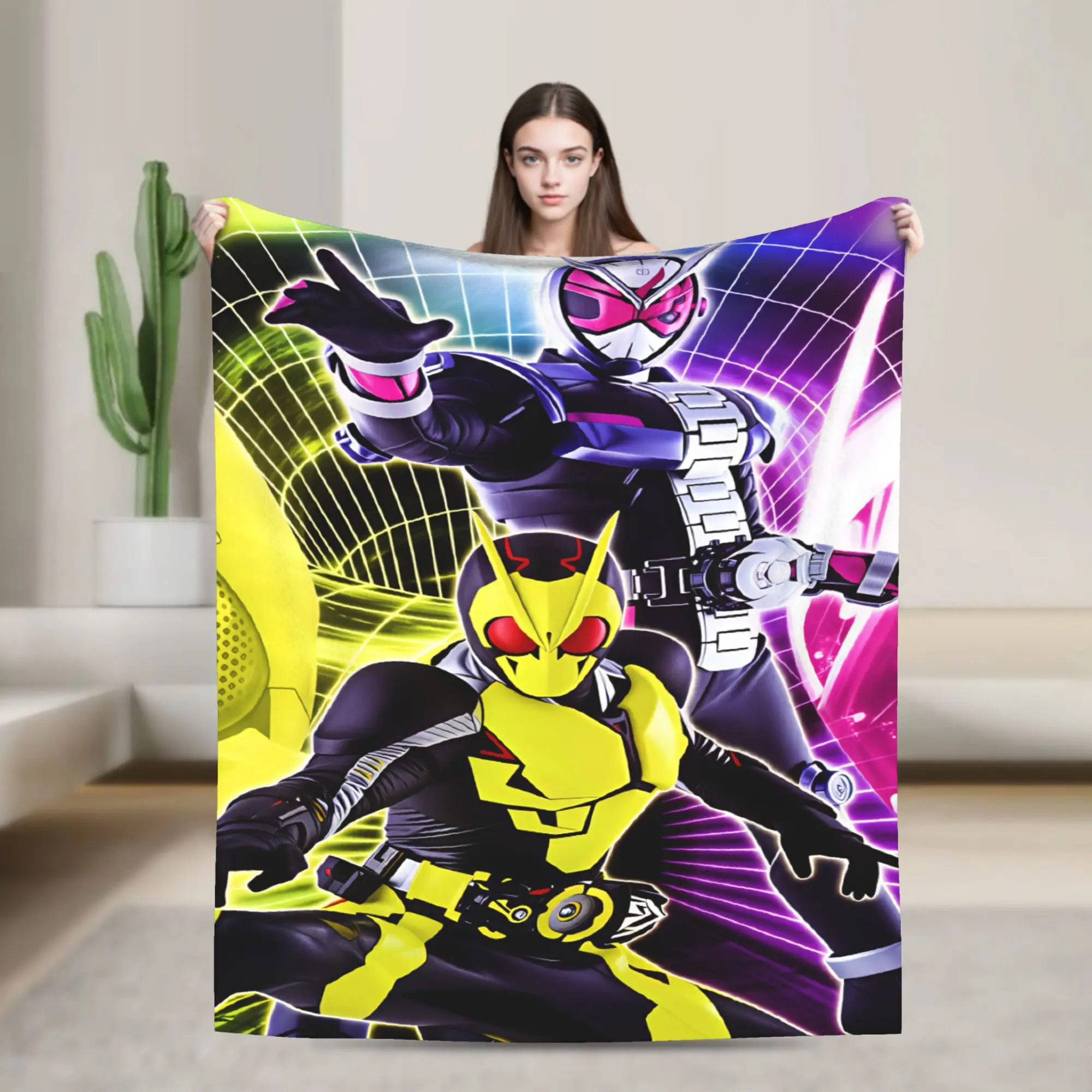 Kamen Riders Blanket Quality Super Soft  Throw Blanket Winter Children Living Room Pattern Bedspread