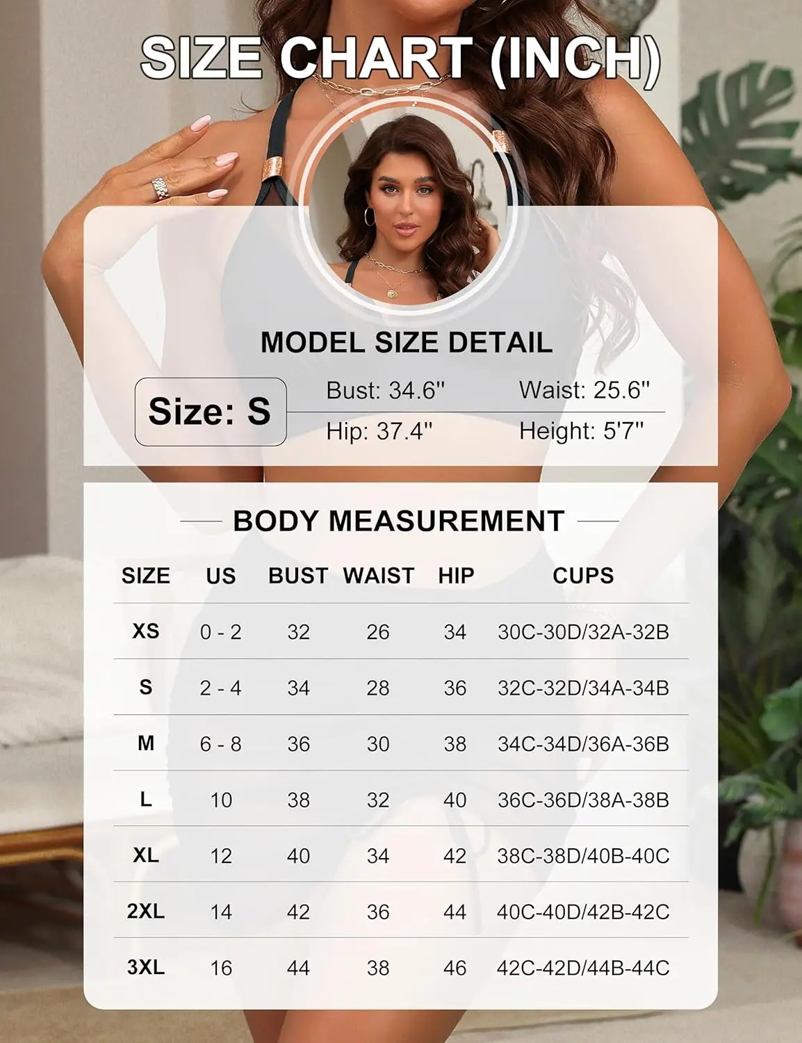High Waist Mesh Digital Print Swim Skirt Tummy Control Two Piece Swimwear