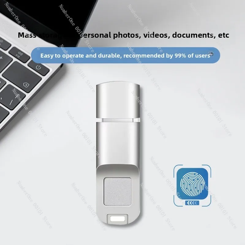 256GB Fingerprint Encrypted USB Drive Dual-Use for Phone Computer Type-C