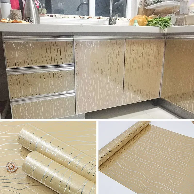 Furniture Renovation Stickers Refrigerator Waterproof and Oil-proof Self-adhesive Pearlescent Paint Kitchen Cabinet Wallpaper