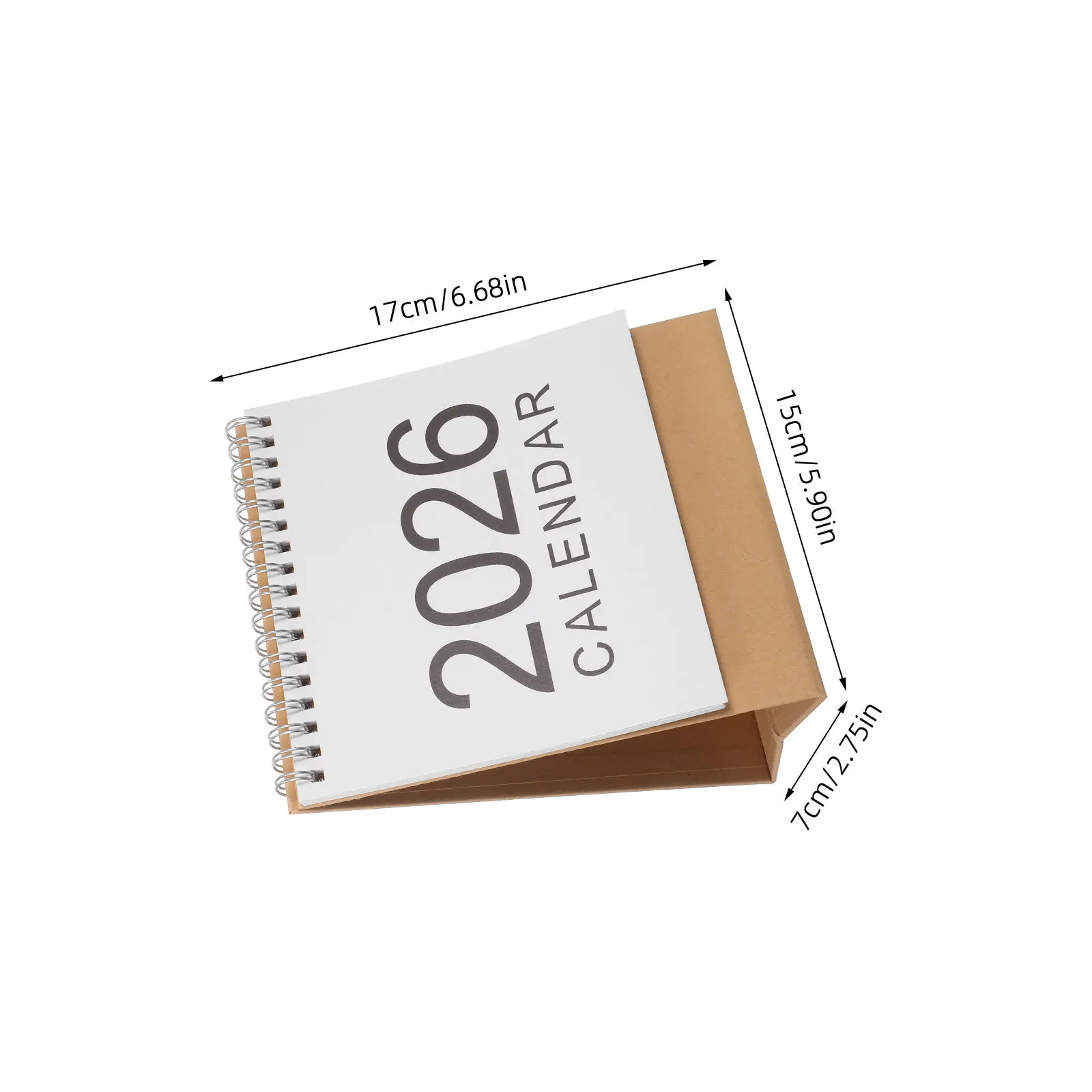 Desk Calendar 2026 Mini Size Standing Style Thick Pages Prevent Bleed Through Simple Design for Home Office Academic Scheduling