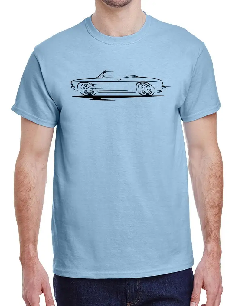 1965 69 Corvair Convertible Redline Design T Shirt